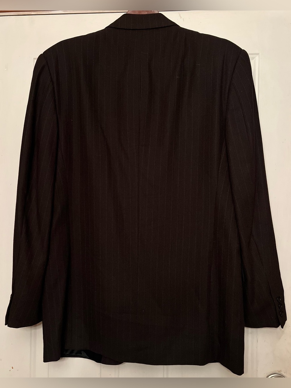 SanRemo Made in Italy Virgin Wool Pinstripe Blazer Sport Coat - Men’s 42L - Picture 3 of 6